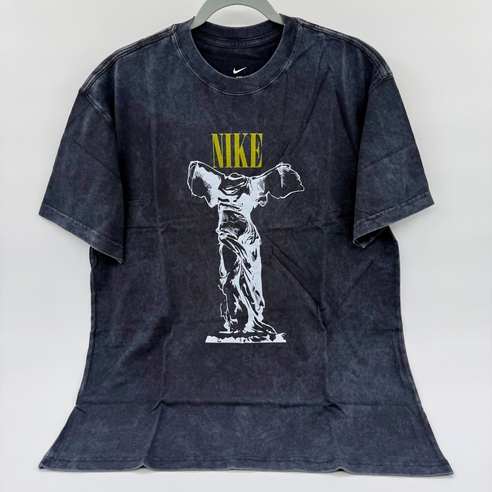 Nike Mens Basketball Winged Victory Statue Graphic Tee Shirt Grey‎ DV9709-010 M